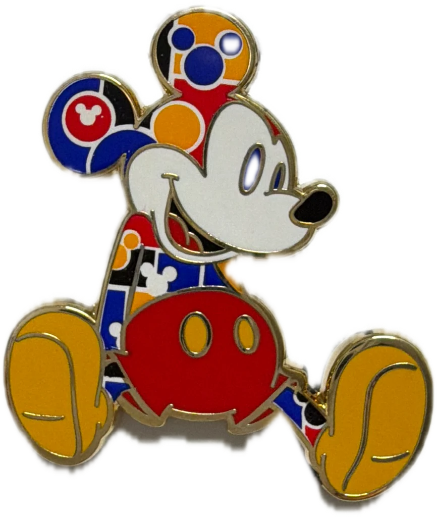 Micky's March Set - Primary Colours Sitting Mickey Mouse pin